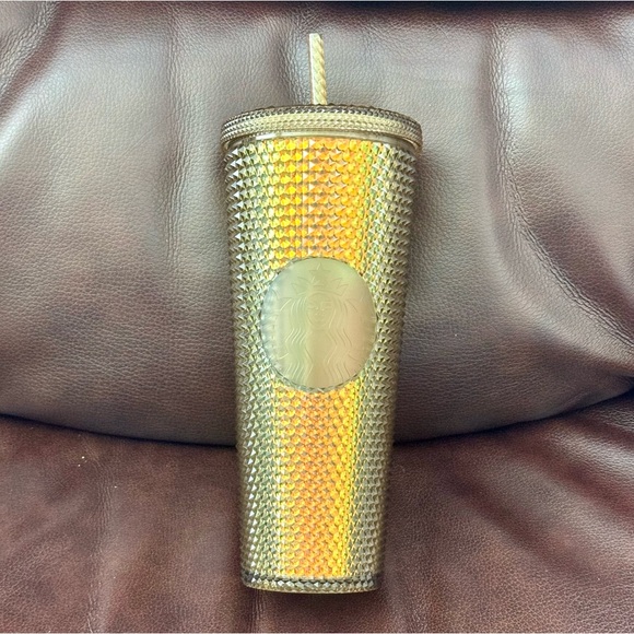 Starbucks Walt Disney World 50th Anniversary Celebration Gold Studded Tumbler - Picture 3 of 6
